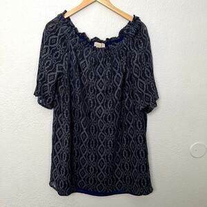 Michael Kors women’s‎ XL Navy Blue Lace Off Shoulder Shift dress